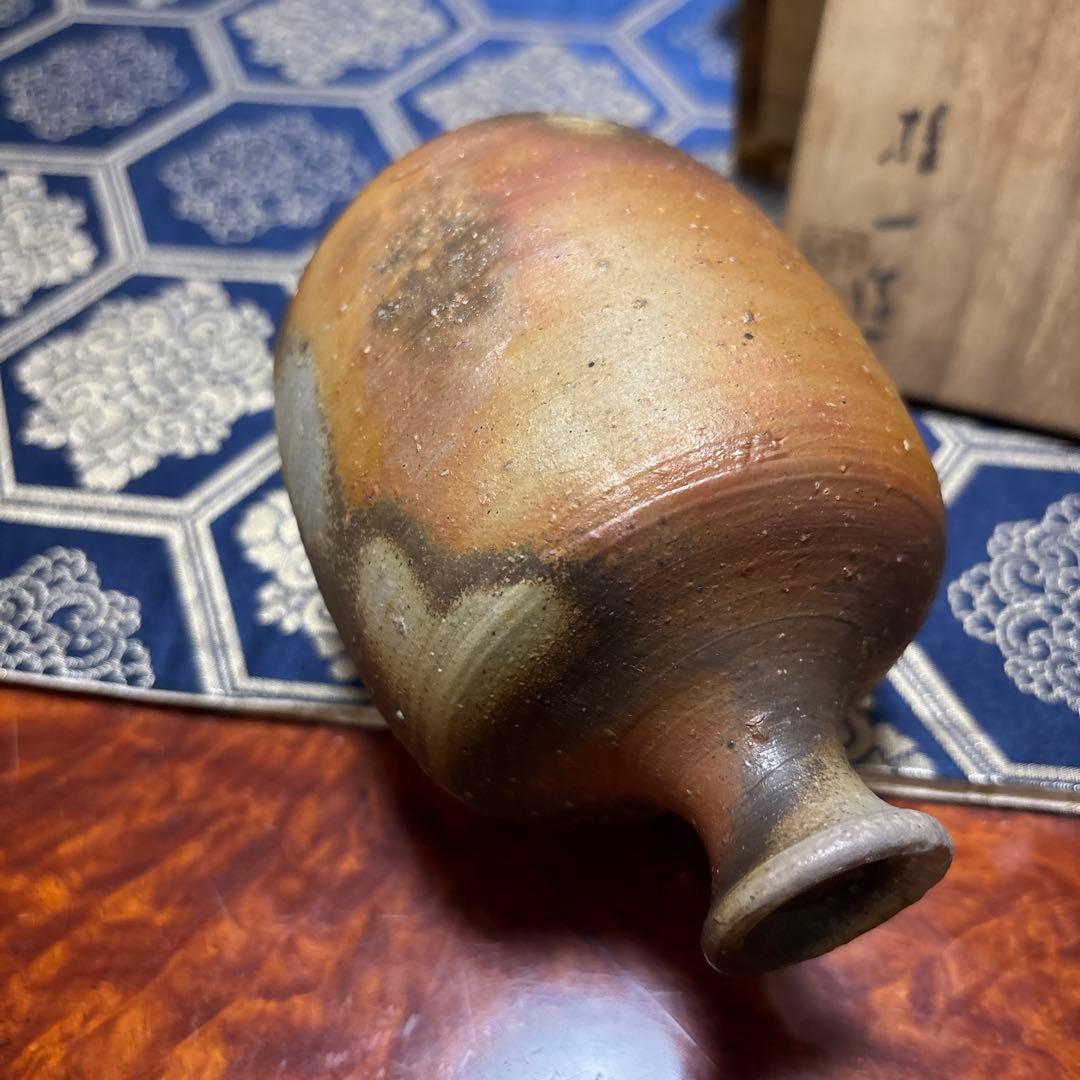 陶器花瓶と木箱セット