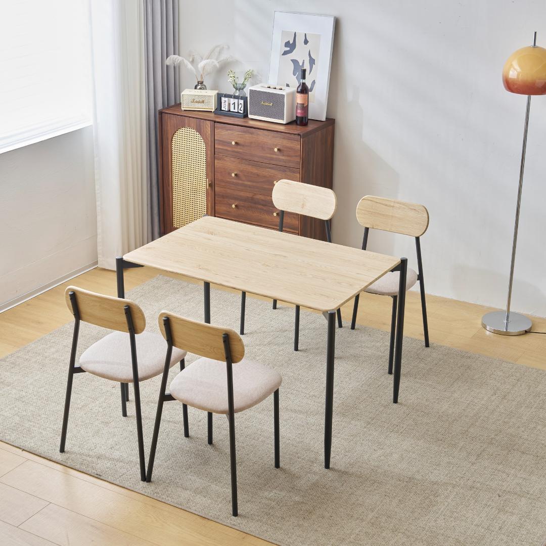 人気再入荷！ダイニングテーブルセット4人用 5点セット　チェア4脚NATURAL