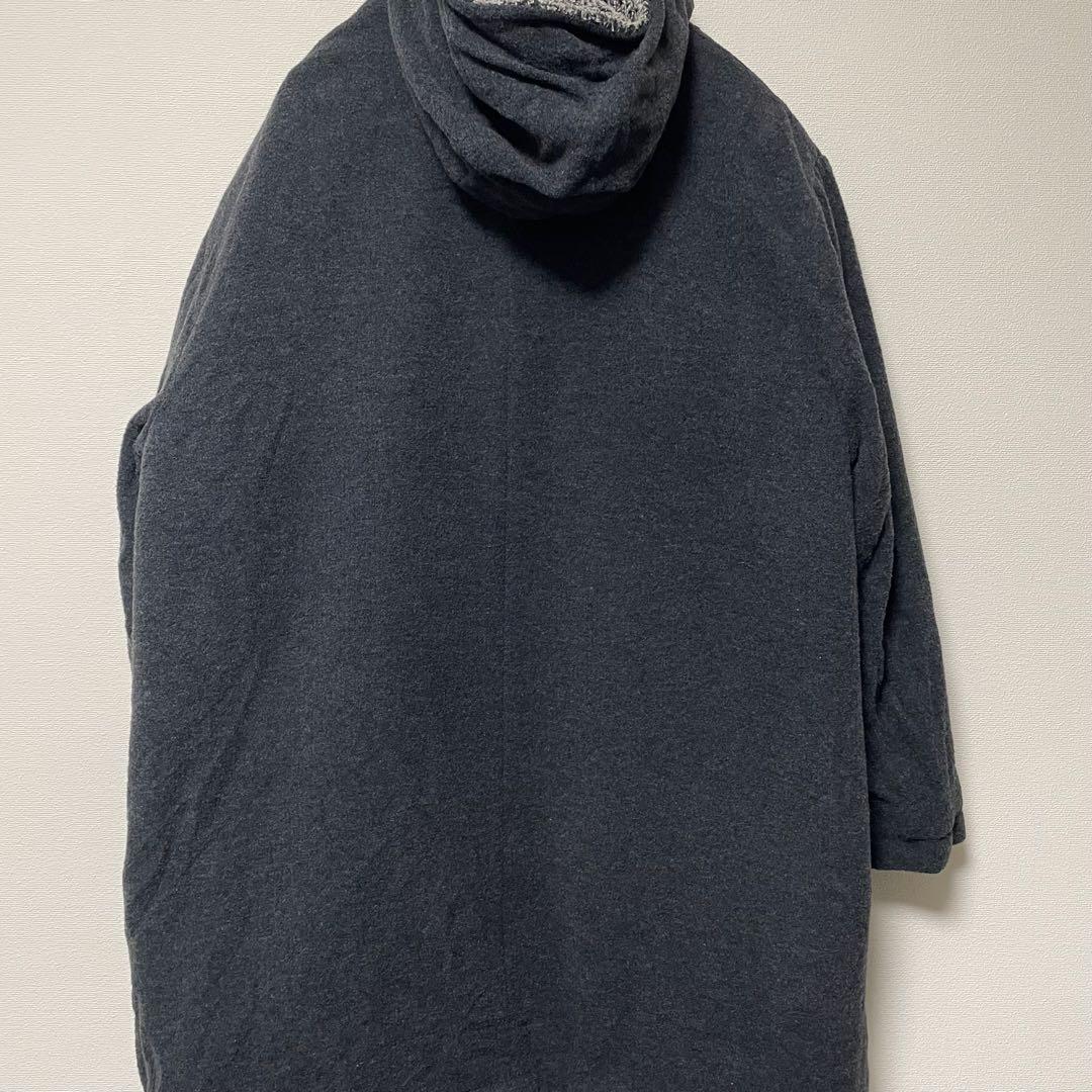 ジョルジオアルマーニ ウールコート フード付き イタリア製 グレー