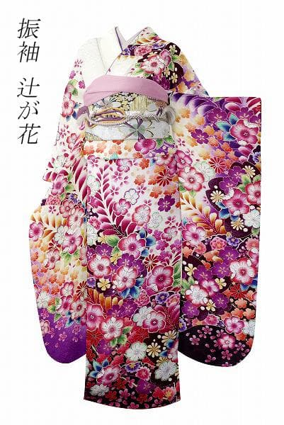 ★専用★振袖 辻が花 オフホワイト 銀通し 身丈165cm お洒落 フォーマル