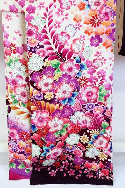 ★専用★振袖 辻が花 オフホワイト 銀通し 身丈165cm お洒落 フォーマル