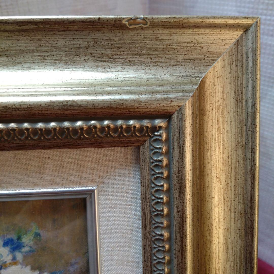 絵画　油絵　花　額縁　クラッシック　アンティーク