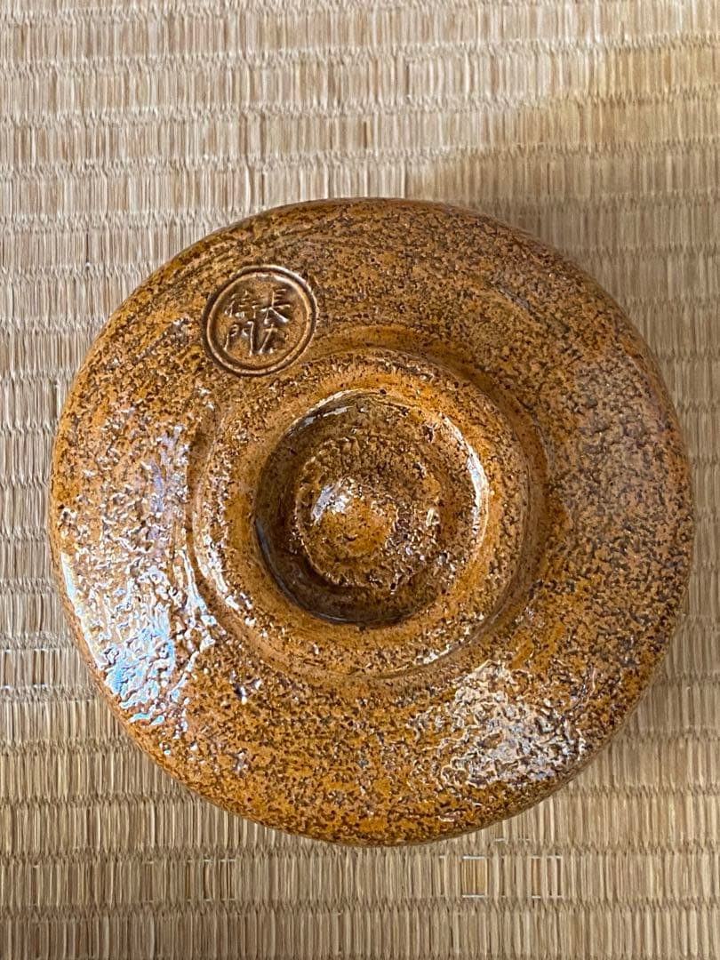 ⭐大樋焼 九代 大樋長左衛門作 飴釉 抹茶碗 茶道具 アンティーク 骨董品