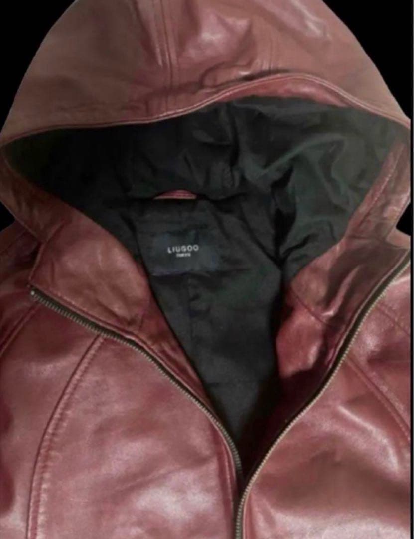 N*8様 ⭐️LIUGOO TOKYO⭐️ leather ⭐️ワインレッド☆L