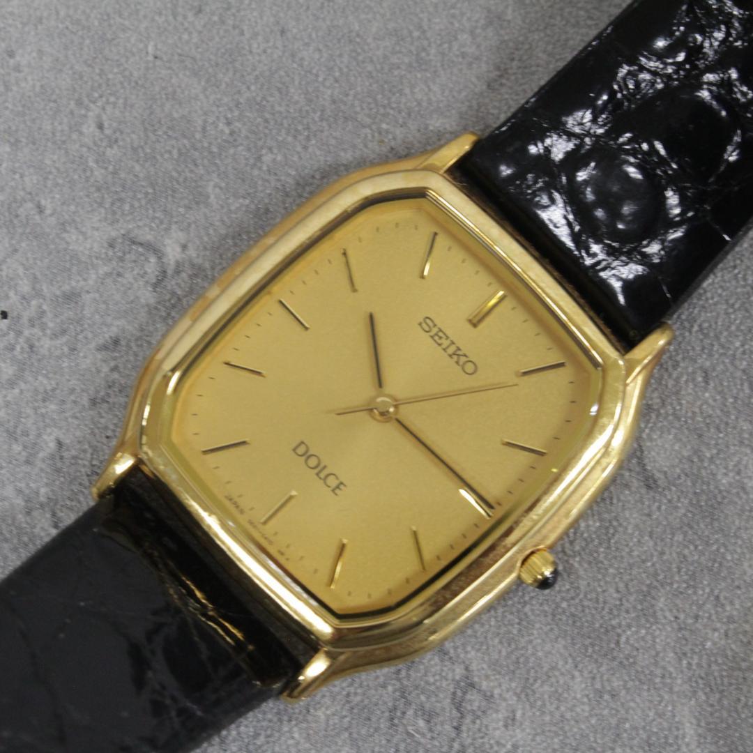 ▲SEIKOセイコー ドルチェ ゴールド レクタンギュラー 5E31-5A10