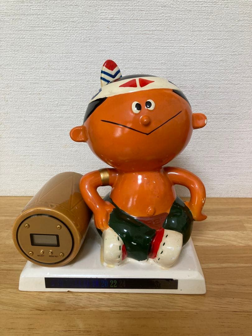 シスコーン坊や　インディアン　陶器置き時計