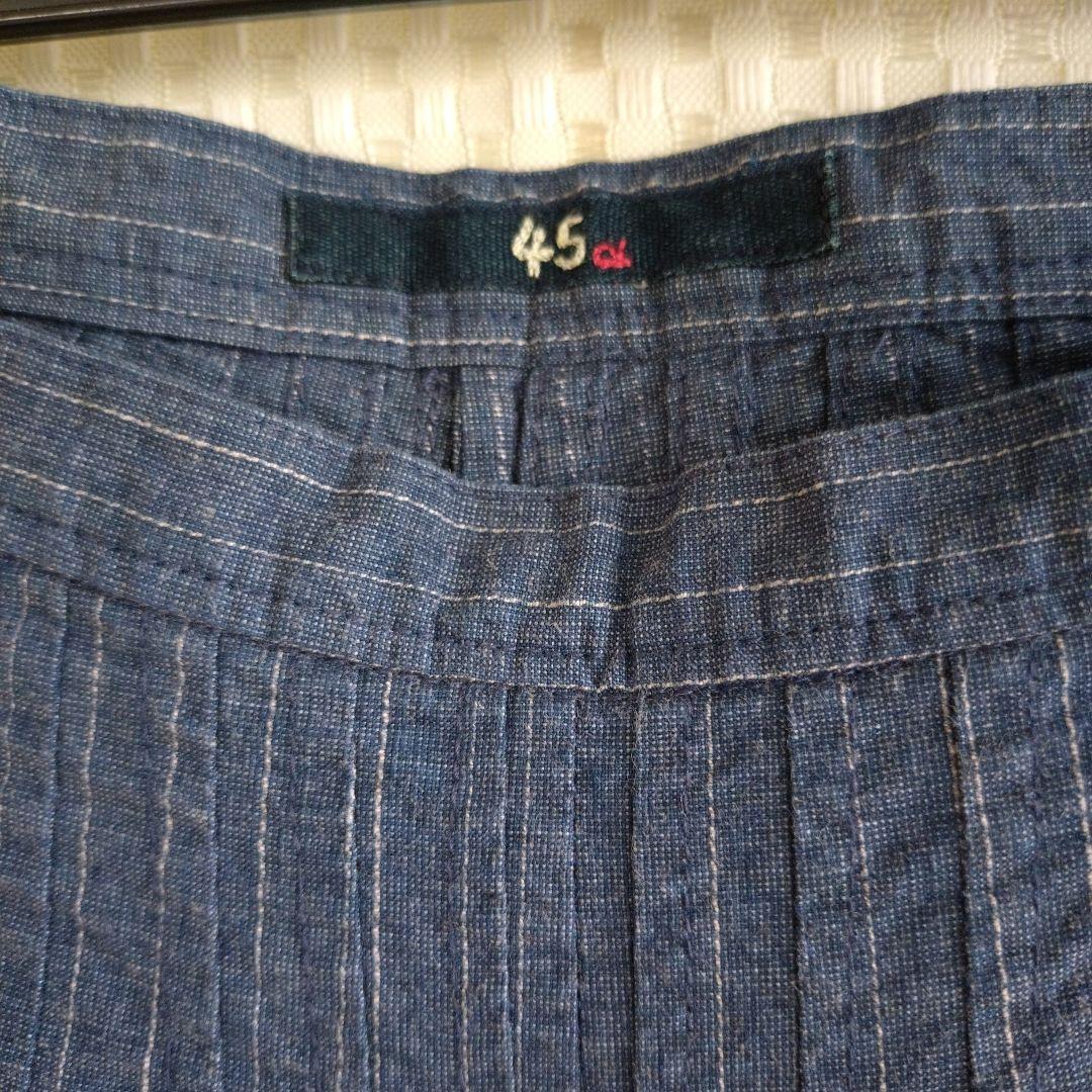 45r 　ガウチョパンツ　　キュロットパンツ　ワイドパンツ　ストライプ