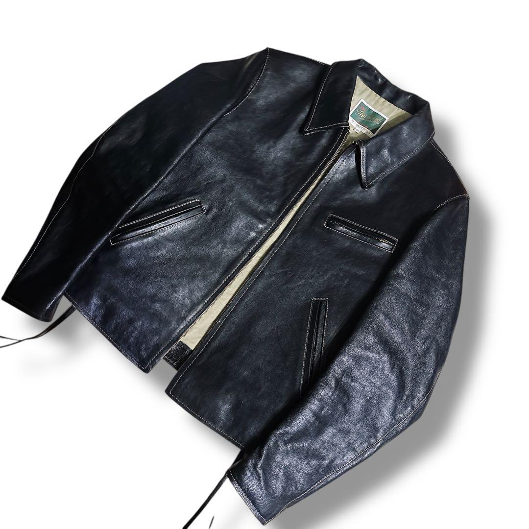 THE FLAT HEAD ホースハイド シングル レザージャケット 黒 38