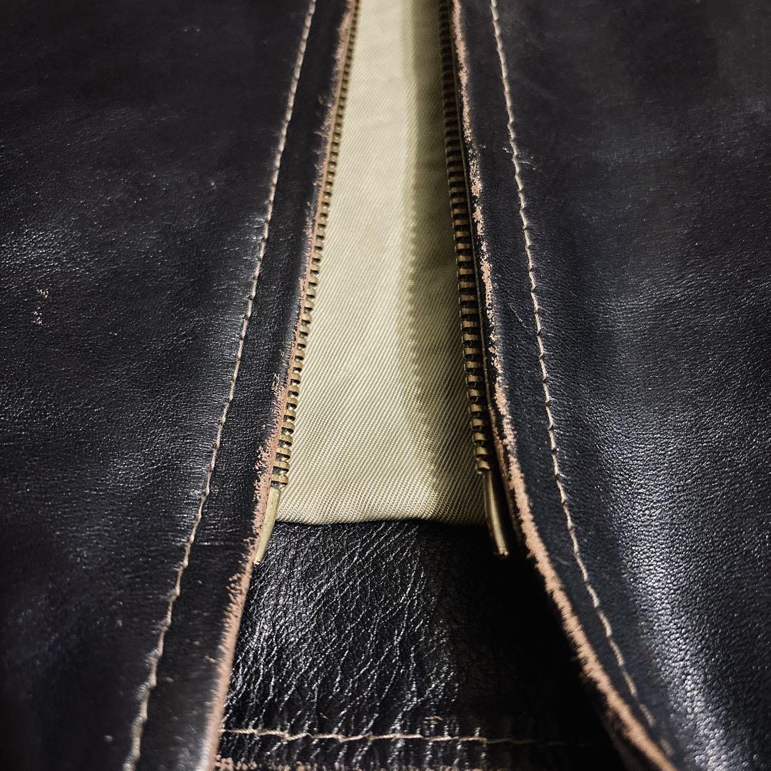 THE FLAT HEAD ホースハイド シングル レザージャケット 黒 38