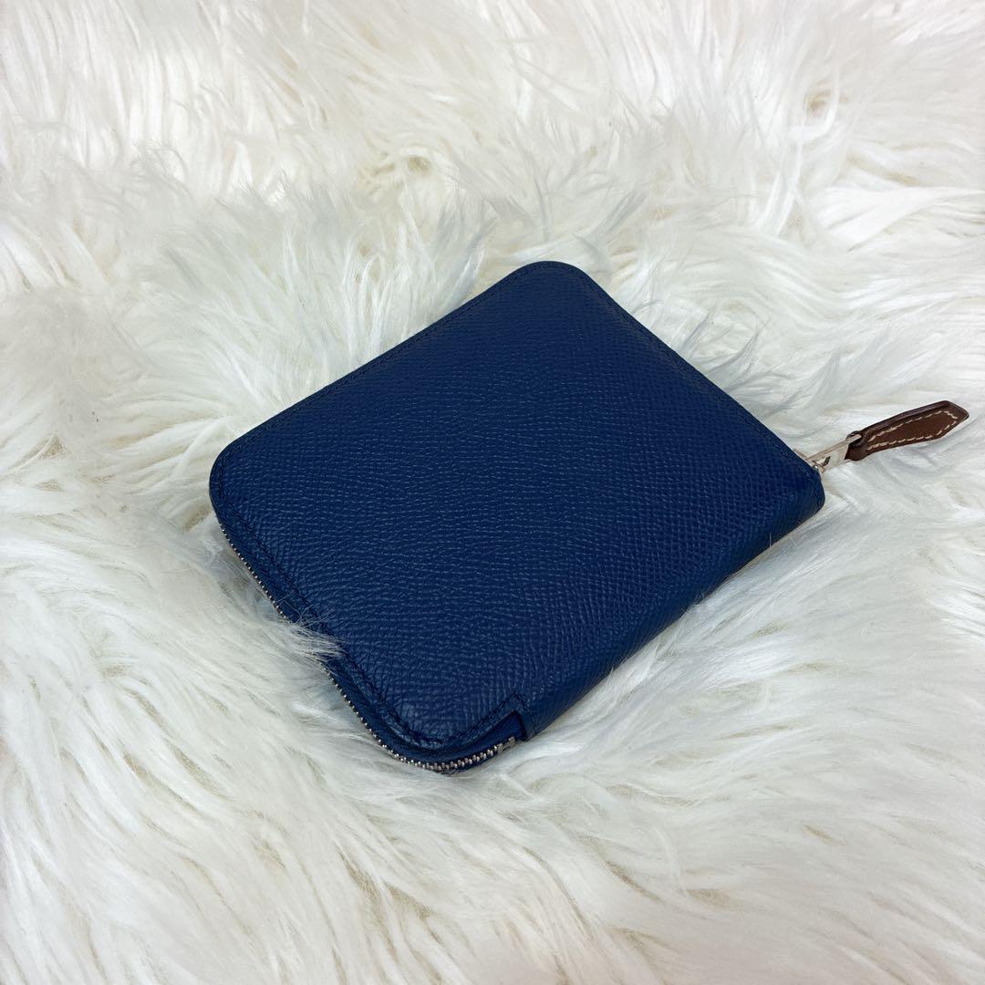 HERMES アザップコンパクト ネイビー　財布