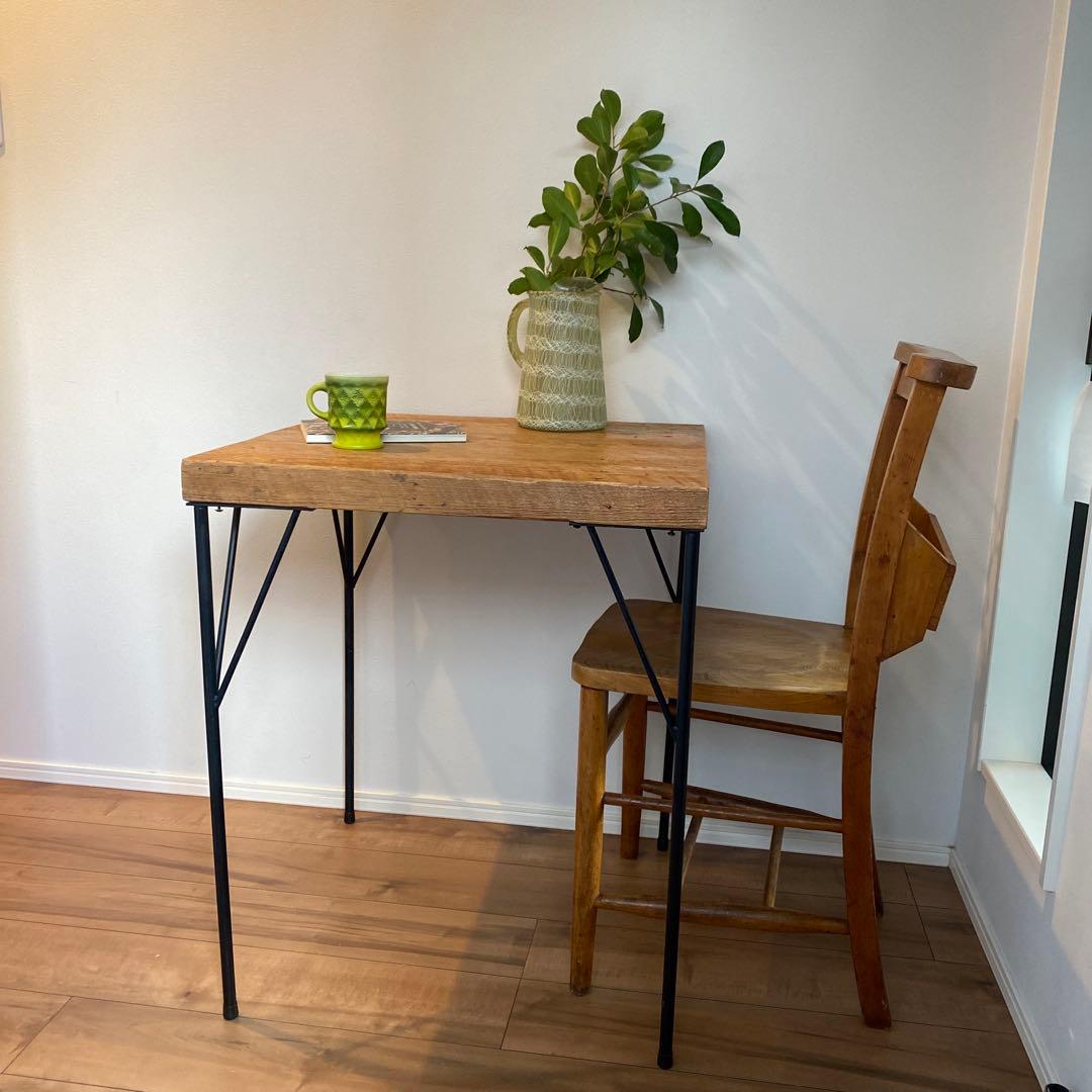 ‼️更に値下‼️お早めに★アンティーク古材テーブルアイアン脚カフェテーブル