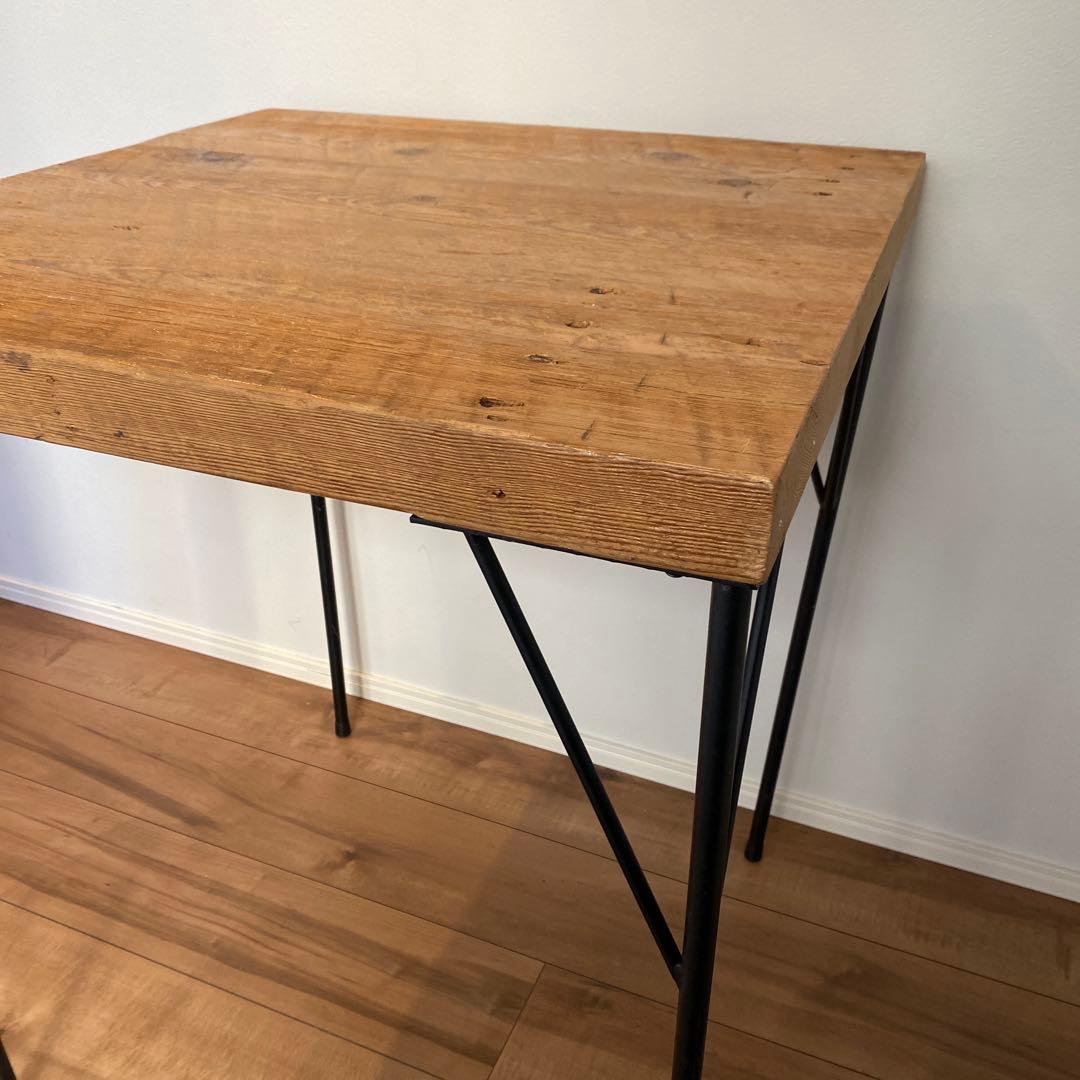 ‼️更に値下‼️お早めに★アンティーク古材テーブルアイアン脚カフェテーブル