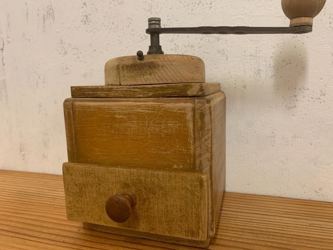 フランスアンティーク 木製 コーヒーミル　ハンドミル グラインダー オブジェ