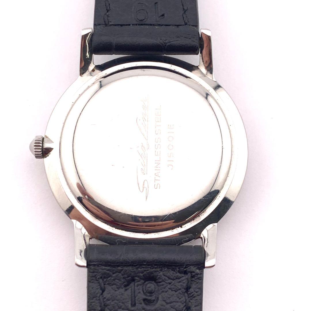 7-5363 セイコー J1500IE 手巻き時計 シルバー文字盤