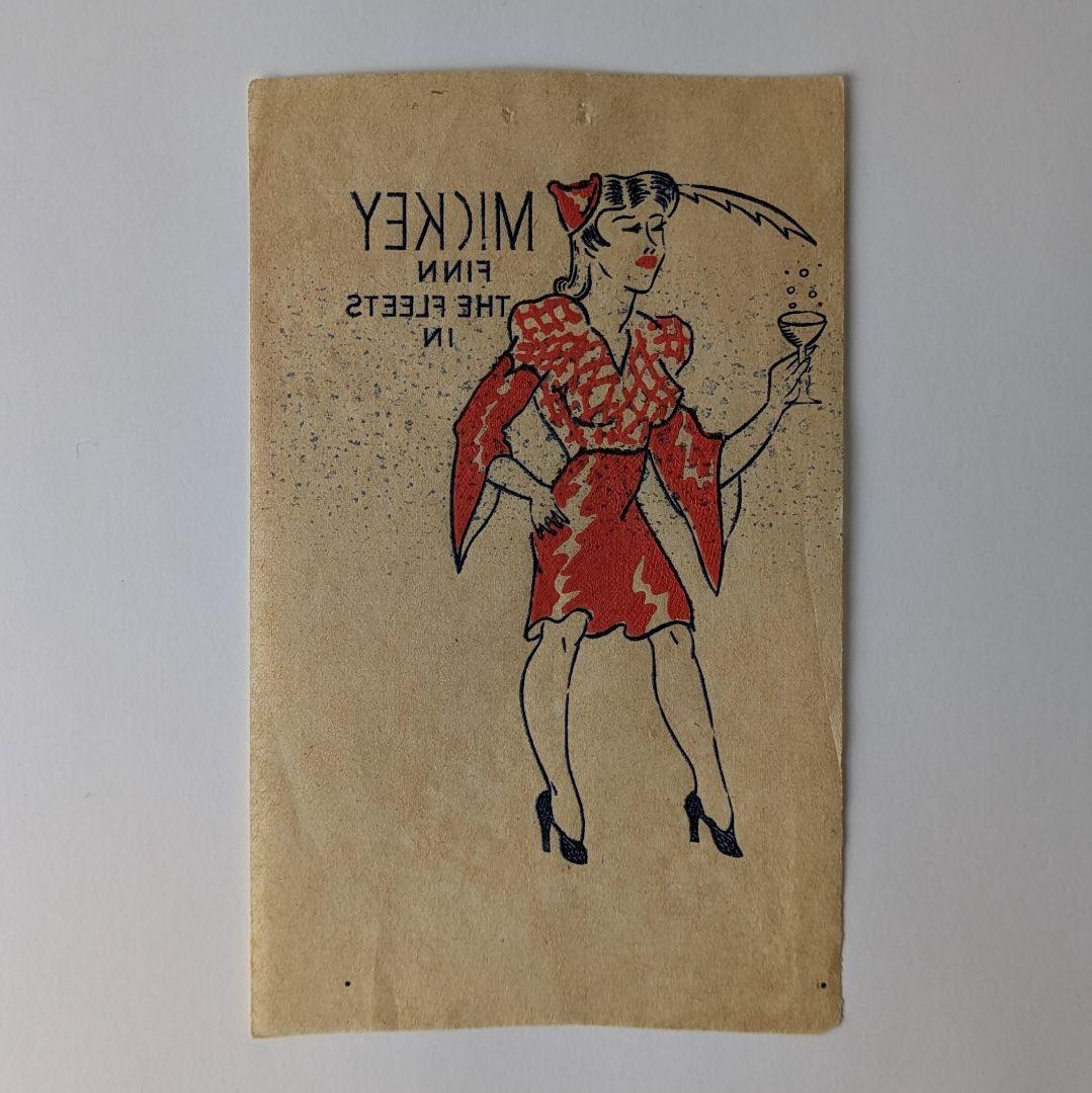 ビンテージ 転写紙 アイロンプリント ピンナップ 古着 50s 60s