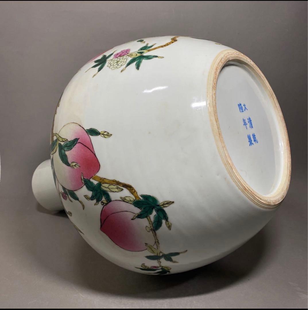 中国　景德鎮　大清乾隆年製　古玩　粉彩　花瓶　花器　サイズ 53㎝