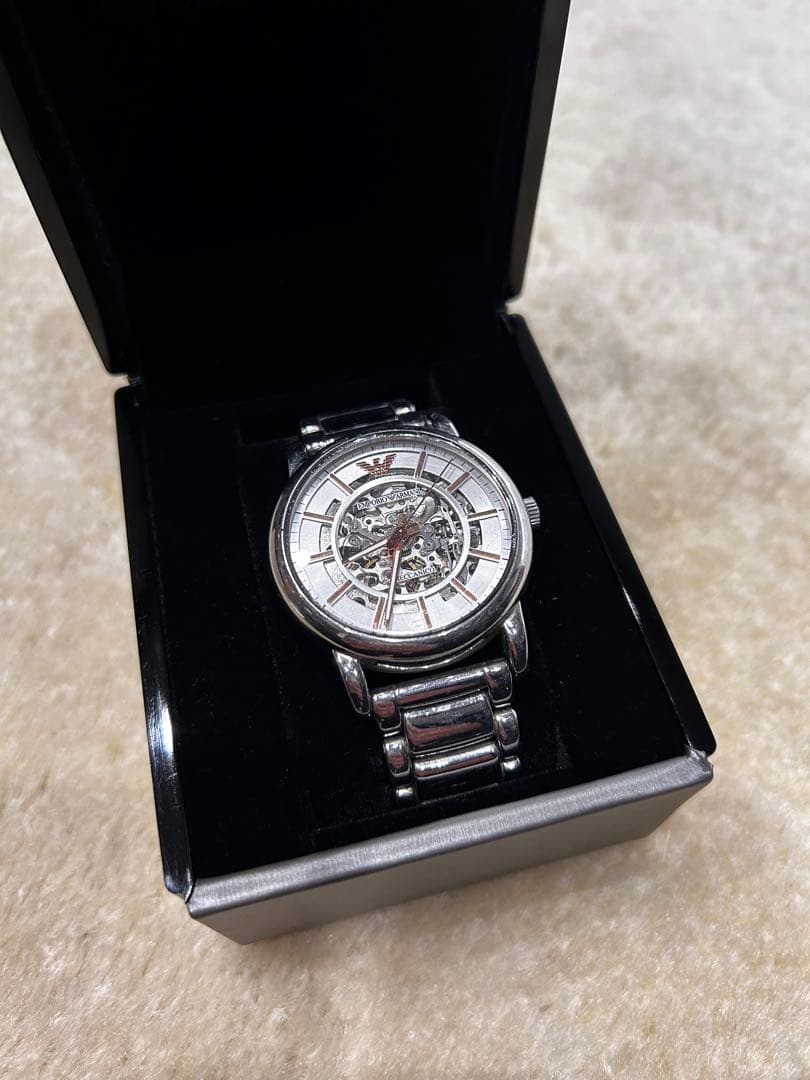 エンポリオ　アルマーニ　スケルトン 自動巻き腕時計