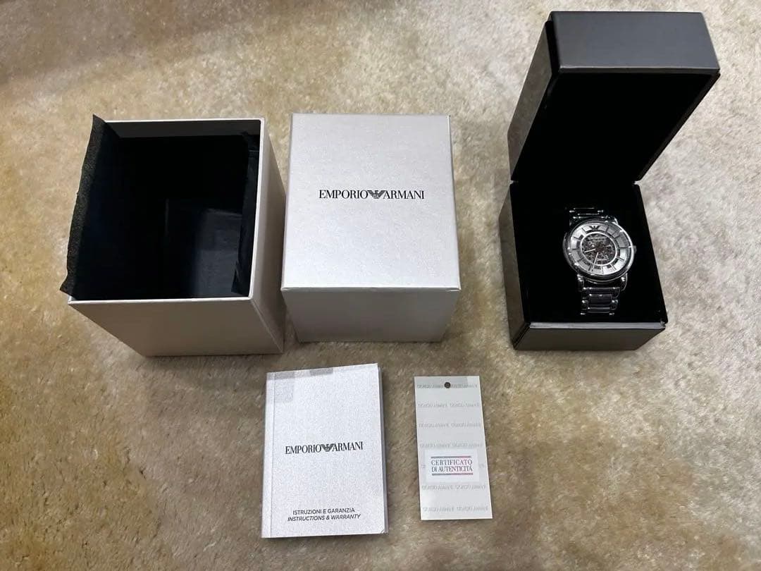 エンポリオ　アルマーニ　スケルトン 自動巻き腕時計