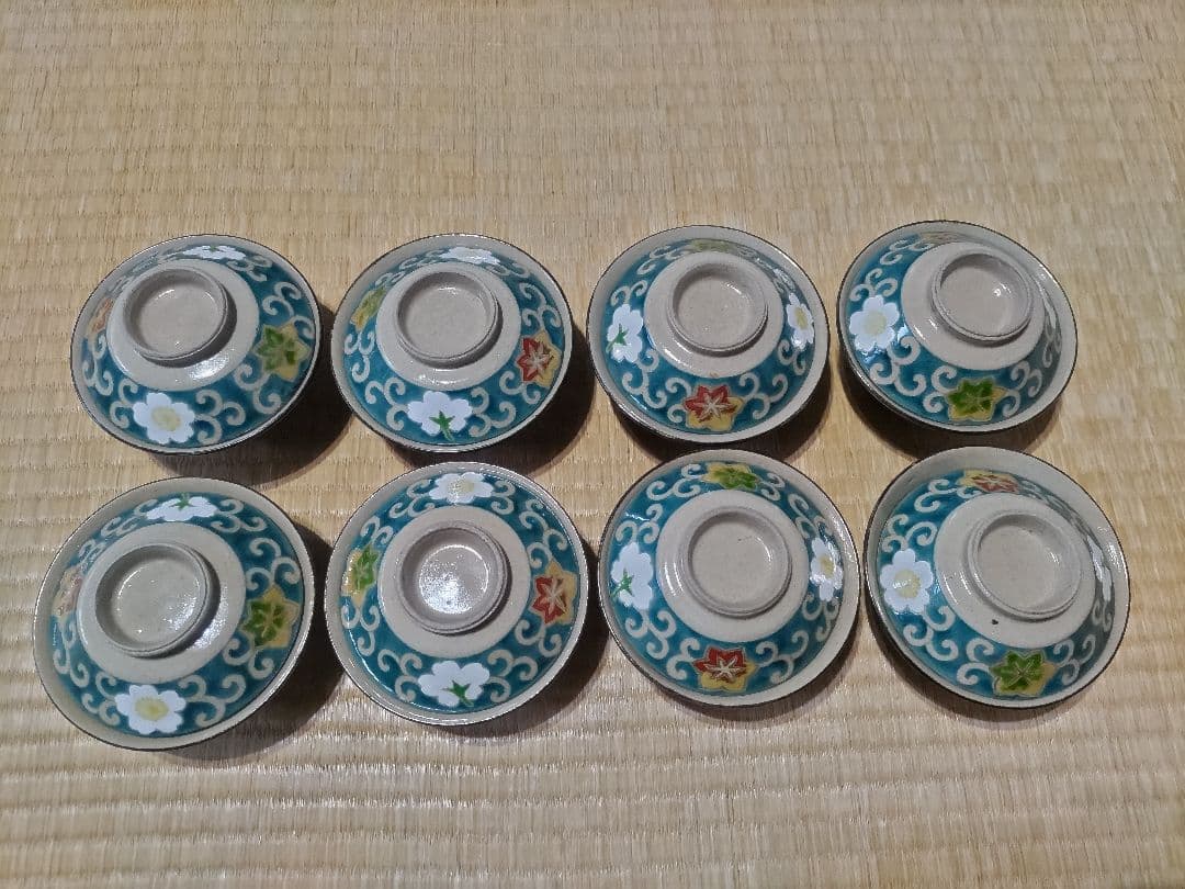 永楽善五郎　蓋茶碗　８客　美品　箱入　蓋向付・懐石膳