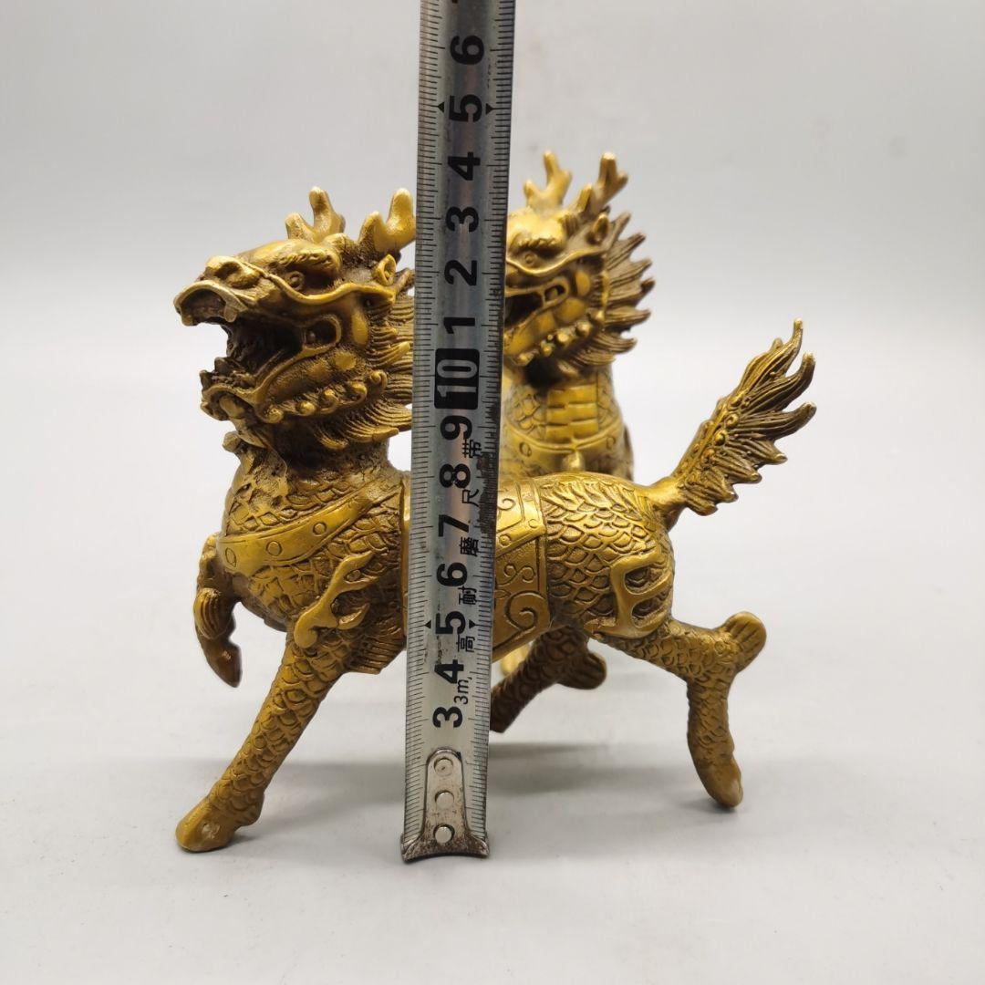銅器 麒麟 鎮宅 辟邪 開運 風水 招財 置物 装飾品 工芸品