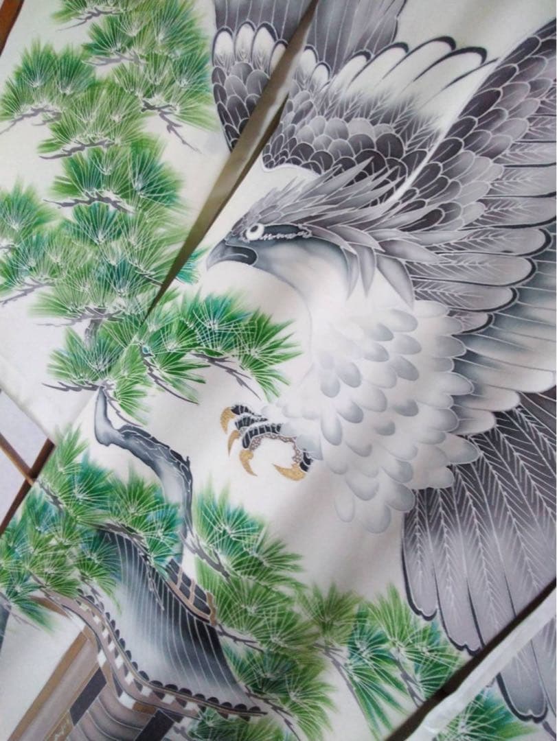 男の子用・3歳から5歳向け・表側正絹・お着物とお被覆セット・目立たない汚れあり