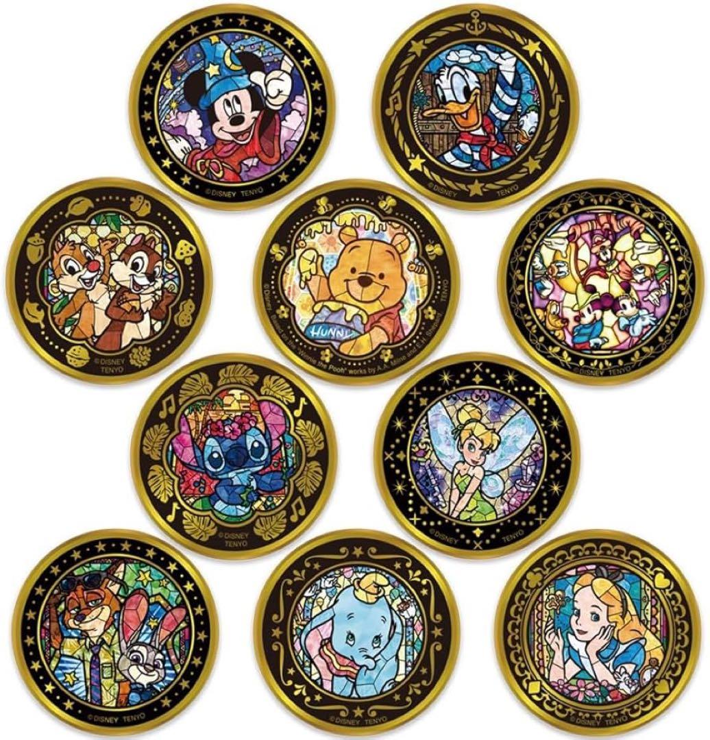 【新品未開封】テンヨー圧倒的な 金バッジ ディズニーキャラクター マルチ1セット