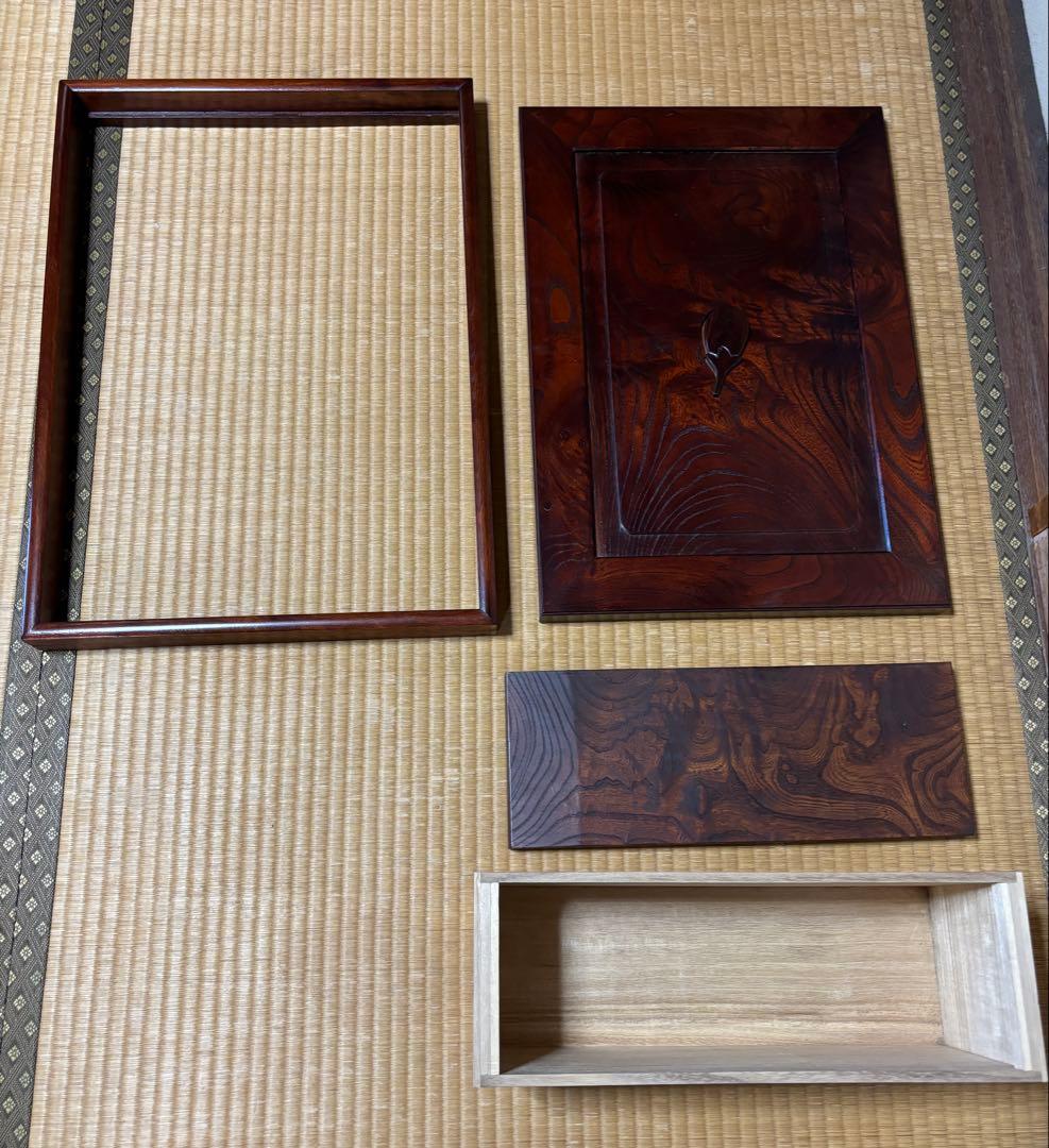 【未使用品】高級囲炉裏テーブル　古民家家具　工芸品　箱火鉢　座卓　送料込