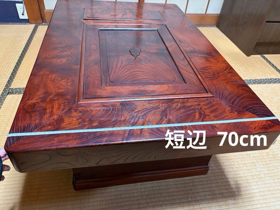 【未使用品】高級囲炉裏テーブル　古民家家具　工芸品　箱火鉢　座卓　送料込