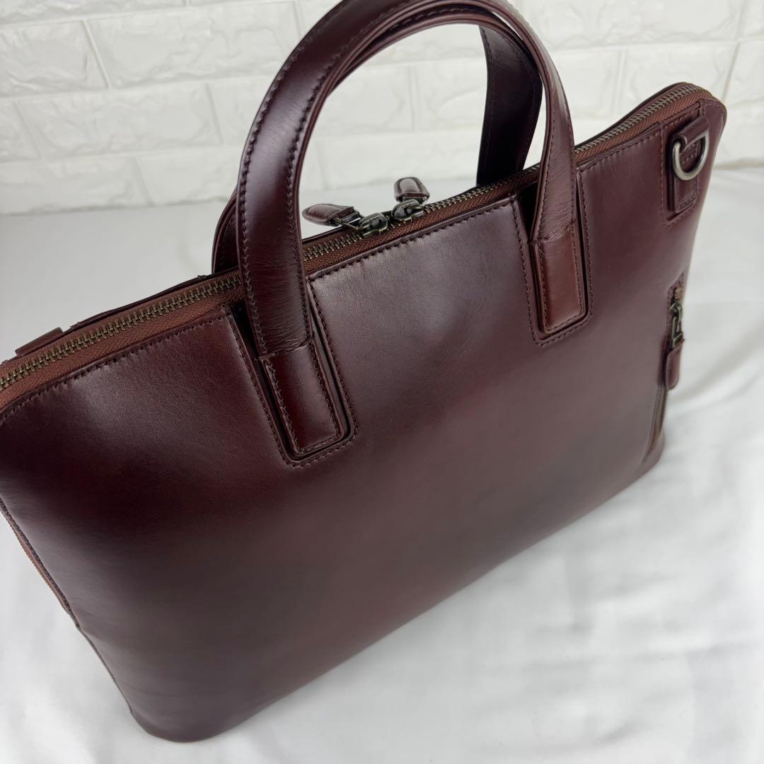 ✨極美品✨ マザーハウス アンティークスリムビジネスバッグ