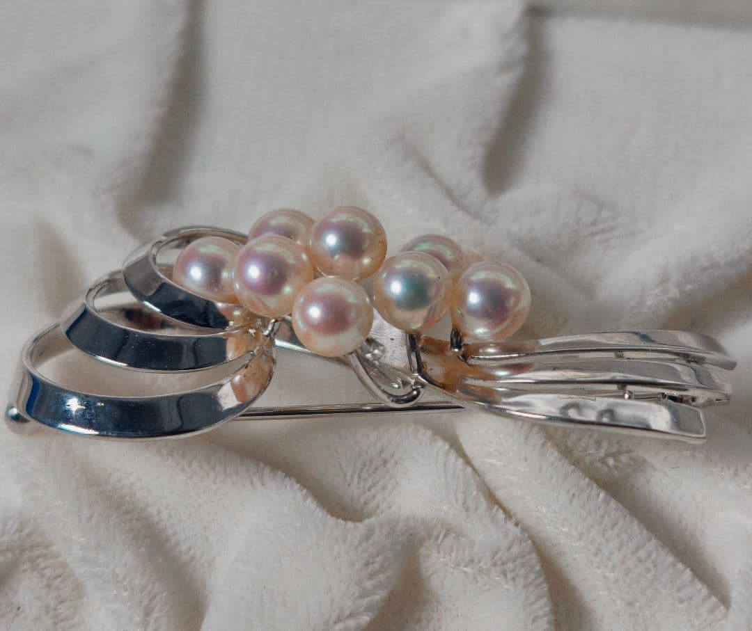 【美品 最高級!!】ミキモト ブローチ パール フォーマル 8珠 皇室御用達