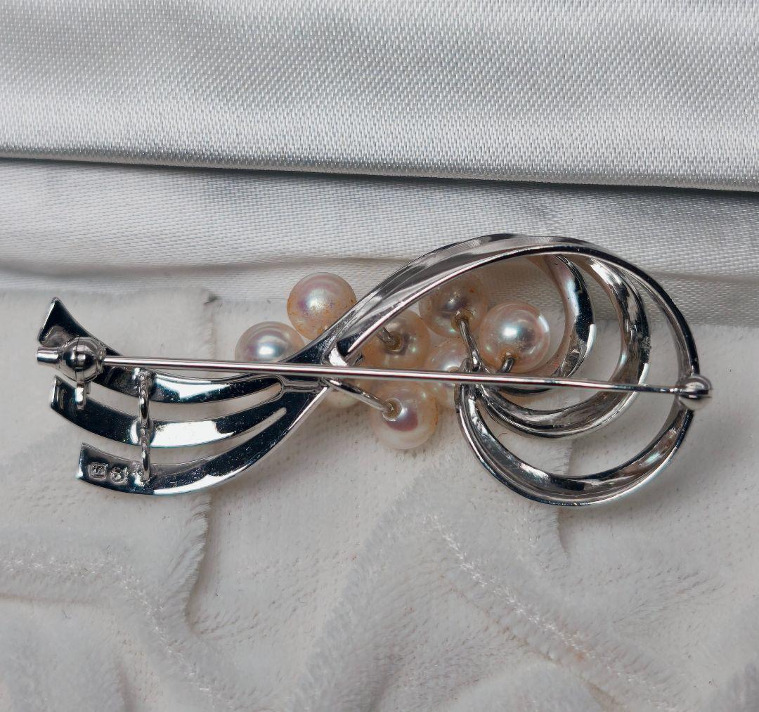 【美品 最高級!!】ミキモト ブローチ パール フォーマル 8珠 皇室御用達