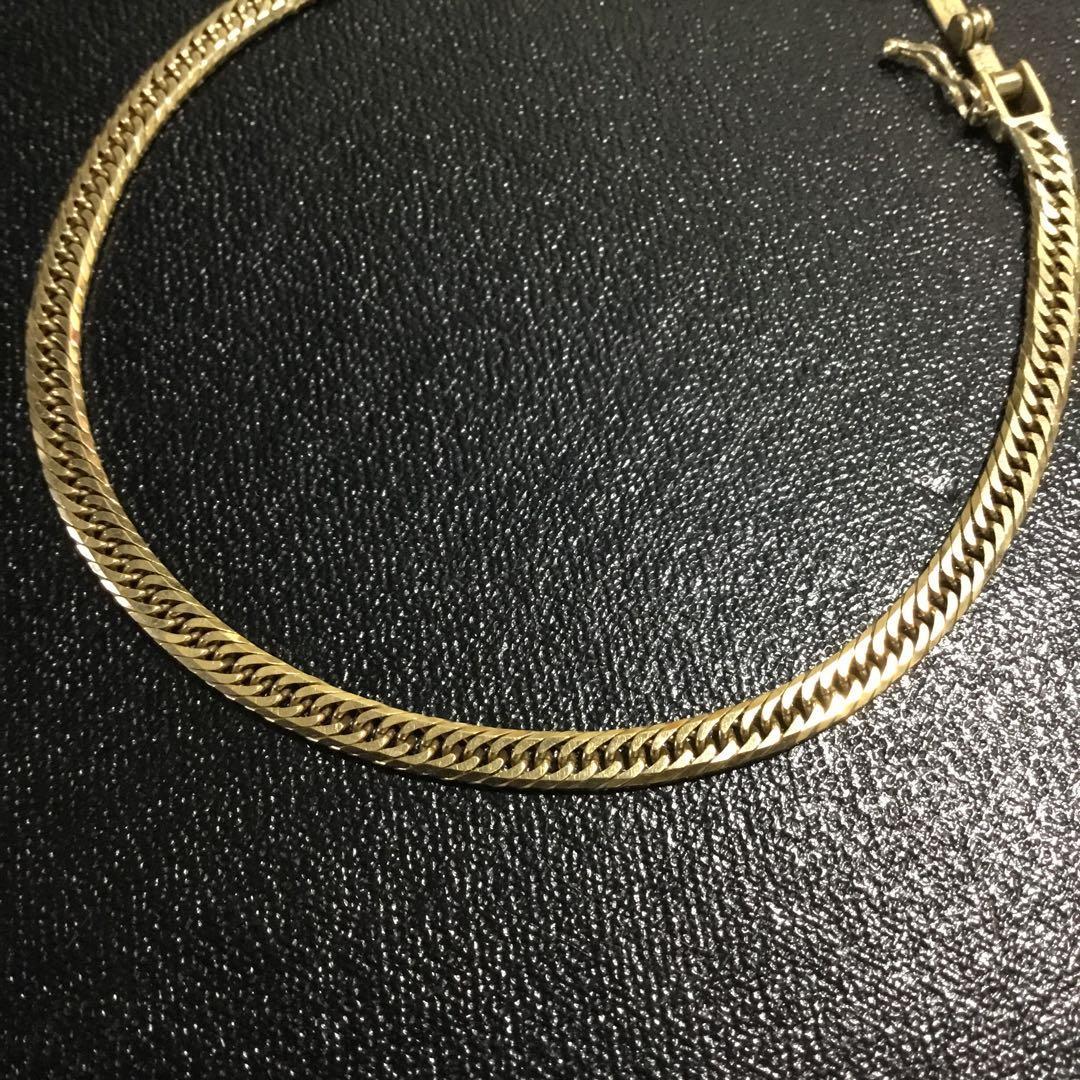 K18 金　造幣局検定　6面カットダブル喜平ブレスレット　5,1g