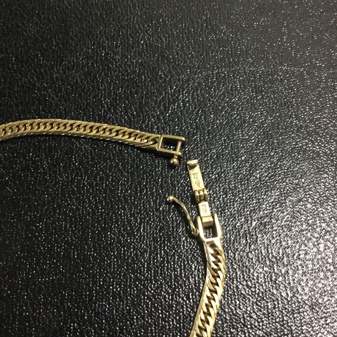 K18 金　造幣局検定　6面カットダブル喜平ブレスレット　5,1g