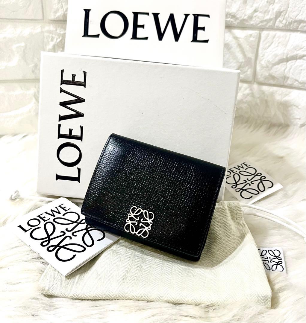 【極上美品】LOEWE ロエベ トライフォールド 三つ折り財布 箱・巾着付き