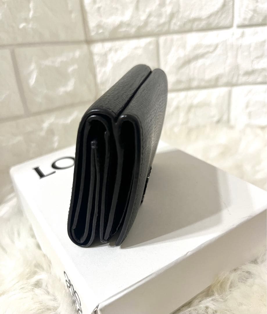 【極上美品】LOEWE ロエベ トライフォールド 三つ折り財布 箱・巾着付き