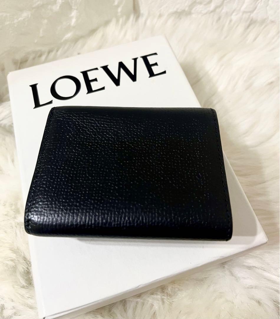 【極上美品】LOEWE ロエベ トライフォールド 三つ折り財布 箱・巾着付き