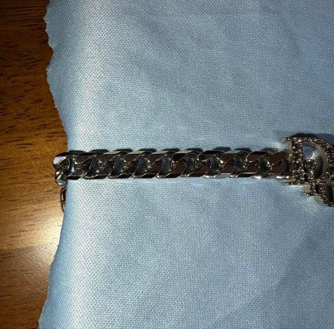 Dior チェーンブレスレット クリスタル付き