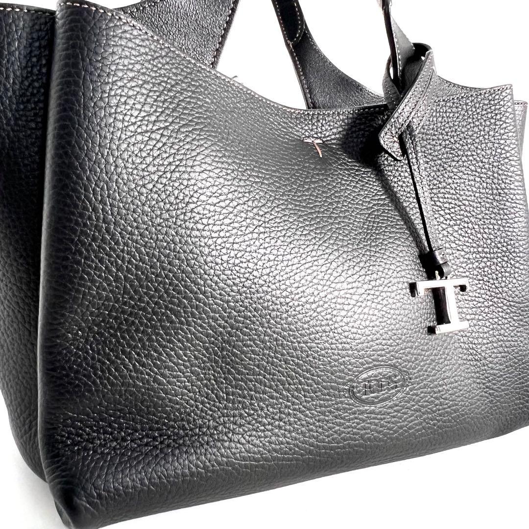 ほぼ未使用 トッズ Tタイムレス マイクロ ハンドバッグ ブラック 2way