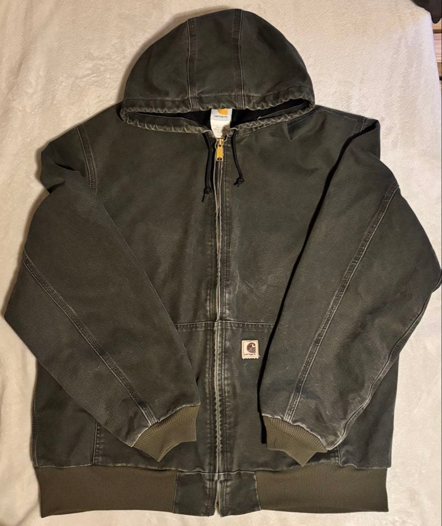 00sカーハートアクティブジャケット モスグリーンカーキ J25 MOS