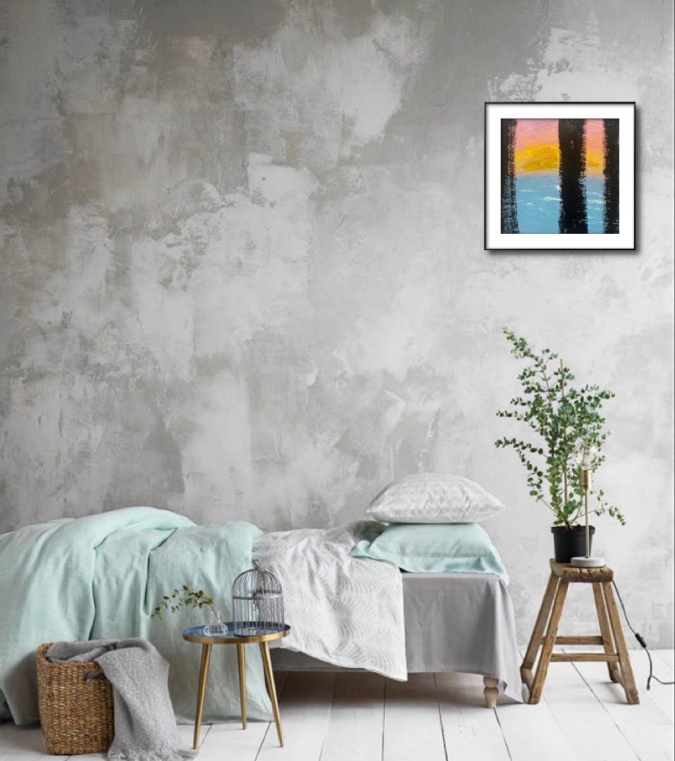 原画/抽象画/モダンアート/現代アート/アクリル画/BRIDGE sunset海