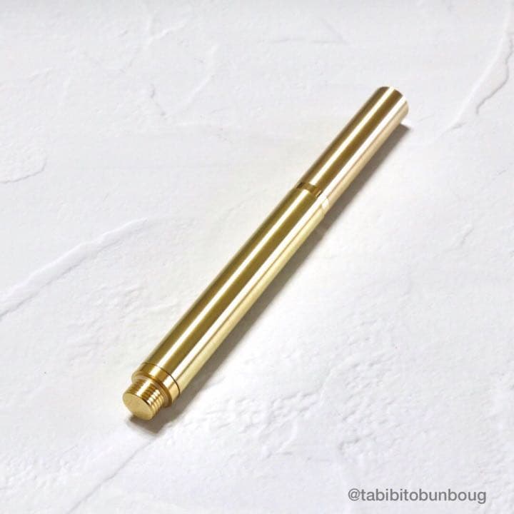 【オリジナル制作】真鍮無垢 キャップ式万年筆　ずっしり 重量感