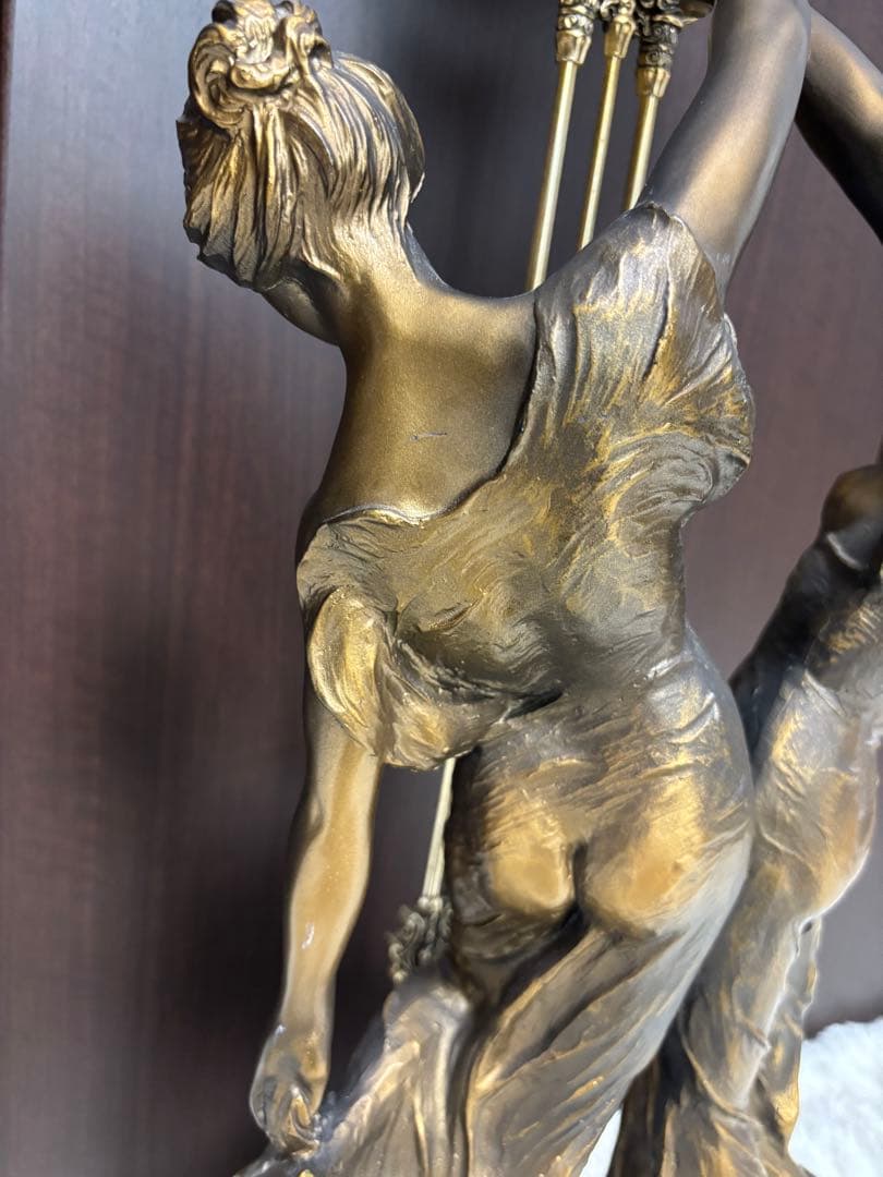 CITIZEN 時計 アンティーク 女性像 置き時計 振り子時計