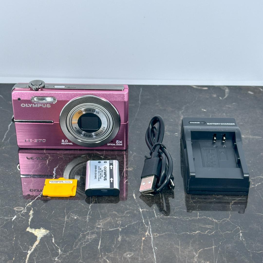 OLYMPUS FE-370 ピンク　コンパクトデジタルカメラ