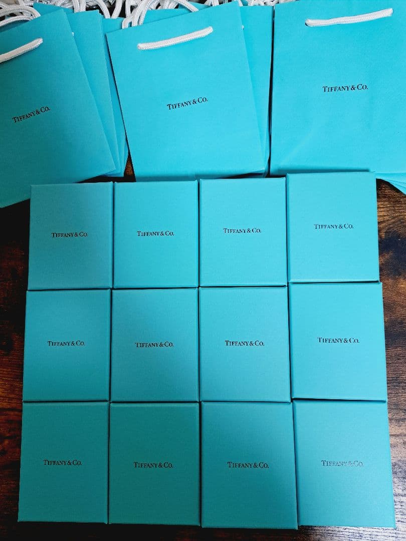ティファニー 空箱③ 巾着 リボン カード ショップ 袋 12セット 国内現行品