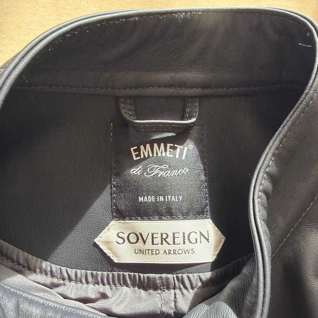 UA別注EMMETI JURI SOVEREIGN 黒レザージャケット50極美品