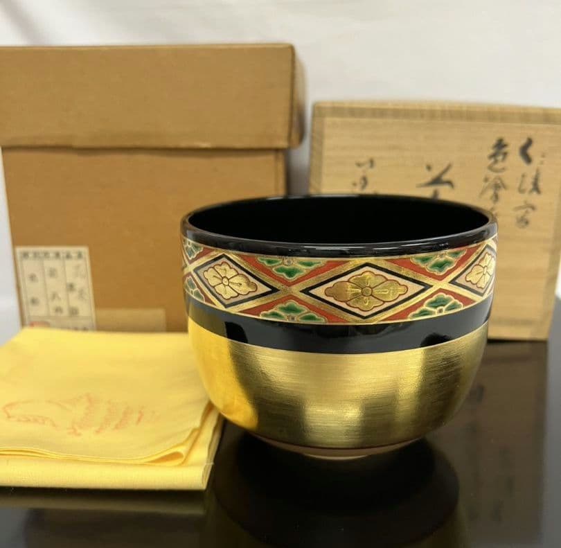 茶碗 『色絵花菱之図』 高橋道八 茶道具