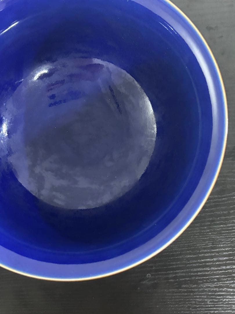 中国　古物　骨董品　碗 藍釉 中国美術