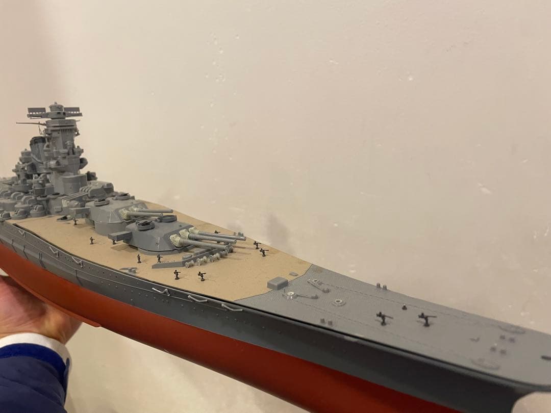 戦艦大和　プラモデル完成品　全長75cm