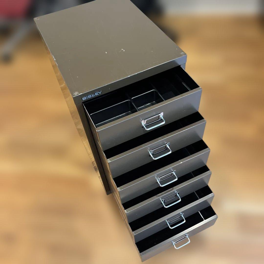 本日値下！ビンテージ！BISLEYビスレー　両袖デスク　 キャビネット　ブラウン