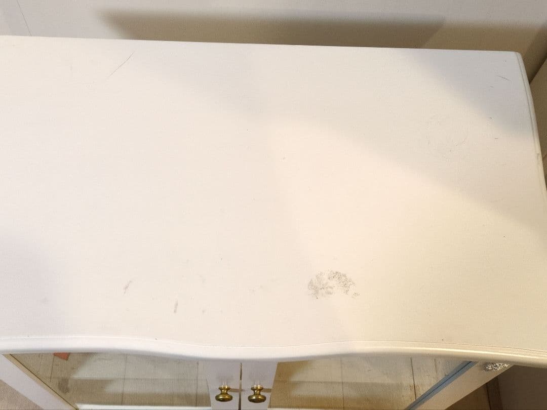 姫系　白　キャビネット　リボン　収納棚